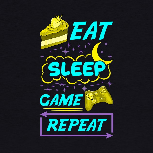 Gamer Eat Sleep Game Repeat Anime Kawaii Gaming by theperfectpresents